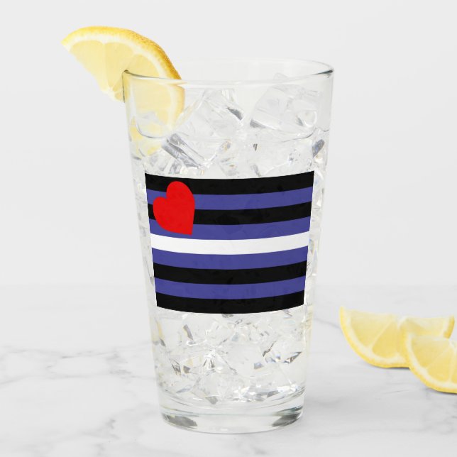 Läderstolthetsflagga Glaskopp (Framsida Ice)