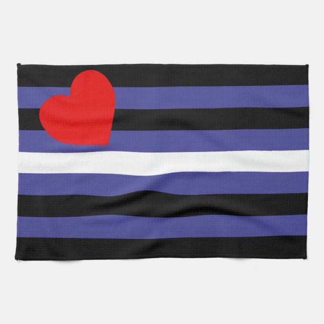 Läderstolthetsflagga Kökshandduk (Horisontell)