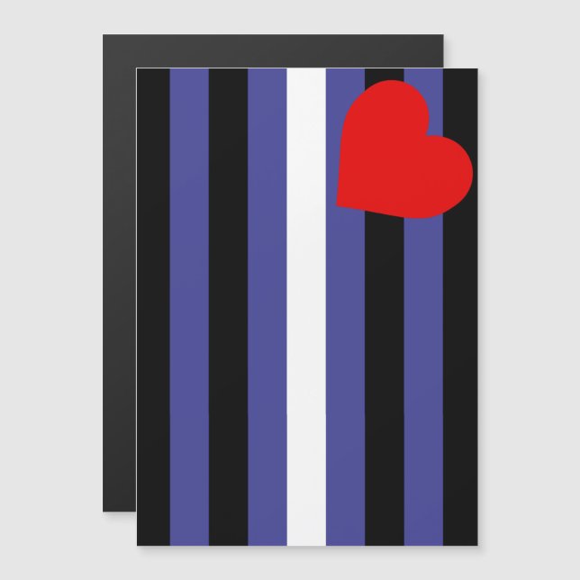 Läderstolthetsflagga Magnetisk Inbjudningskort (Fram/baksida)
