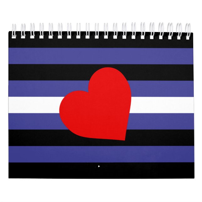 Läderstolthetsflagga och hjärta kalender (Omslag)
