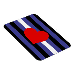 Läderstolthetsflagga och hjärta magnet