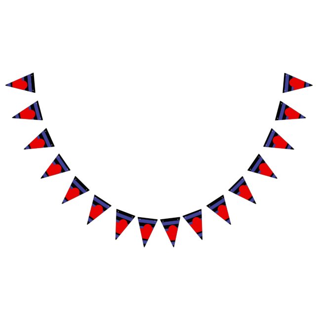 Läderstolthetsflagga och hjärta vimplar (Alla)