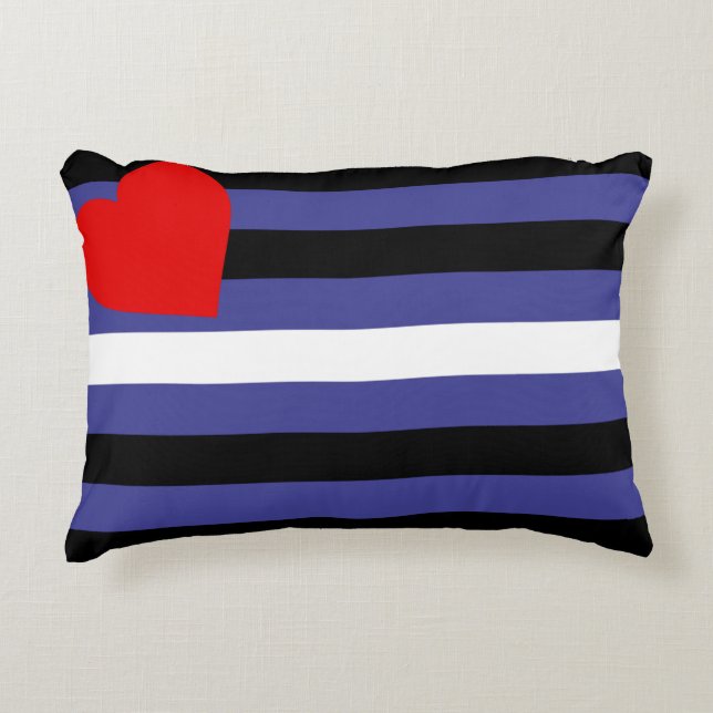 Läderstolthetsflagga Prydnadskudde (Framsidan)