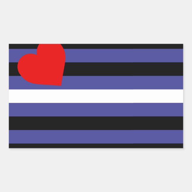 Läderstolthetsflagga Rektangulärt Klistermärke (Framsida)