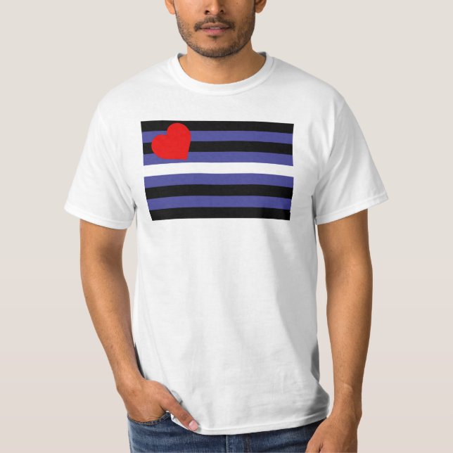 Läderstolthetsflagga T Shirt (Framsida)