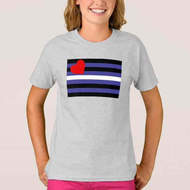 Läderstolthetsflagga T Shirt (Framsida)