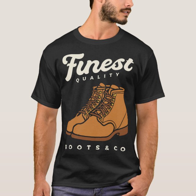 Läderstövlar T Shirt (Framsida)
