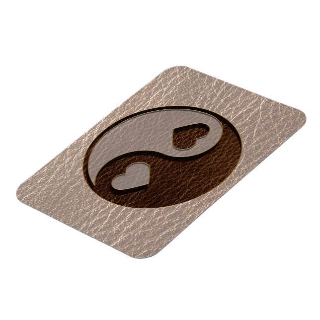 Lädertitta Yin Yang Heart Soft Magnet (Vänstra Sidan)