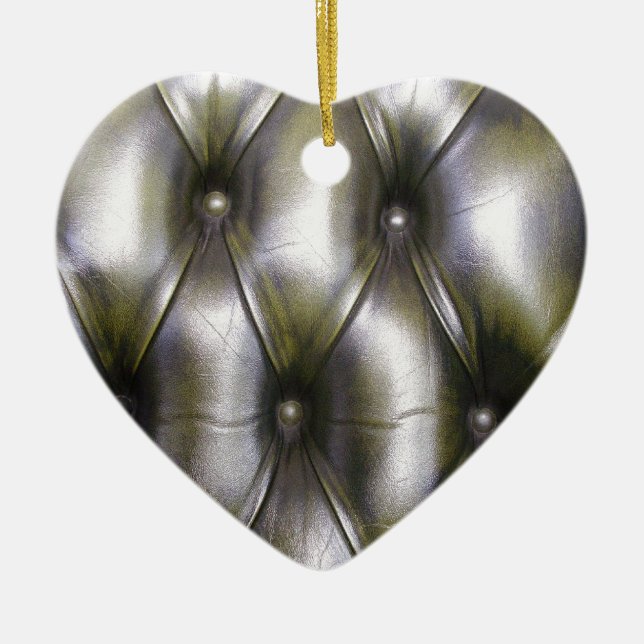 Läderupholstery Julgransprydnad Keramik (Framsidan)