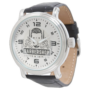 Läderutseende i barberaffär armbandsur
