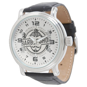 Läderutseende i barberaffär armbandsur