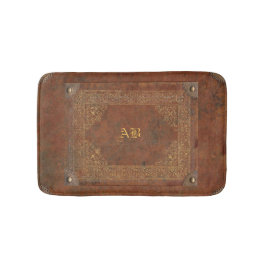 Läderutseende med (eller utan) Initialer Badrumsmatta