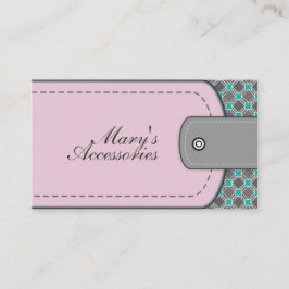 Läderutseende och mönster grått, teal, ro rosa, lä visitkort