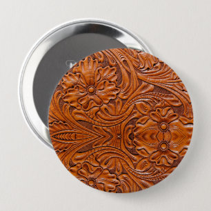 Läderutskrift i westerna land, Cowboy Rustic Knapp