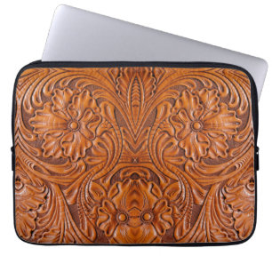 Läderutskrift i westerna land, Cowboy Rustic Laptop Fodral