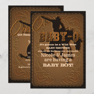 Lädervästern Wild West Cowboy BABY-Q DUSCH BBQ Inbjudningar