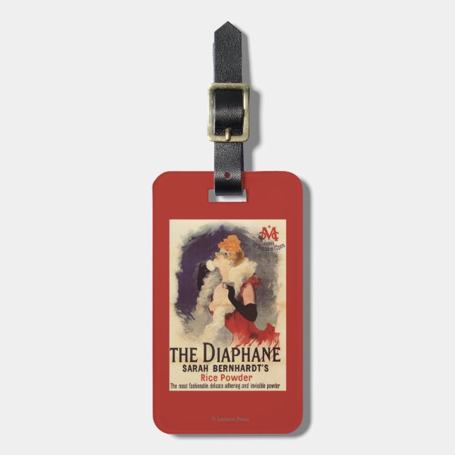 LaDiaphane kvinna som pudrar ansiktePromoaffischen Bagagebricka (Vertikal Framsida)