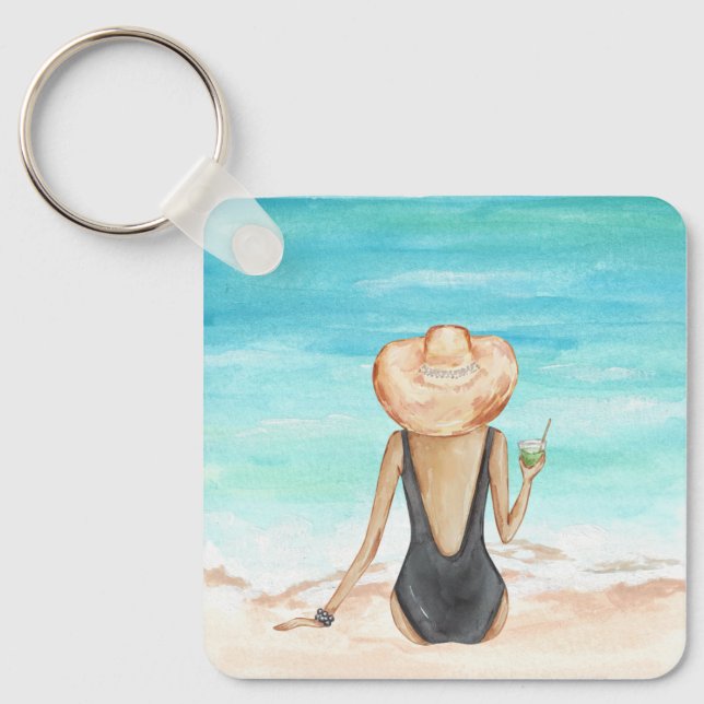 ladie på stranden nyckelring (Framsida)