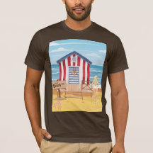 ladie på stranden