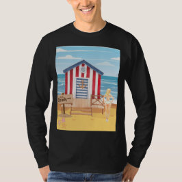 ladie på stranden t shirt