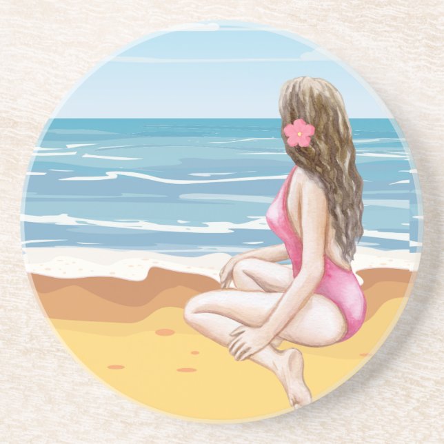 ladie på stranden underlägg (Framsidan)