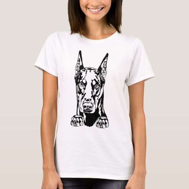Ladies Doberman T-Shirt (Framsida)