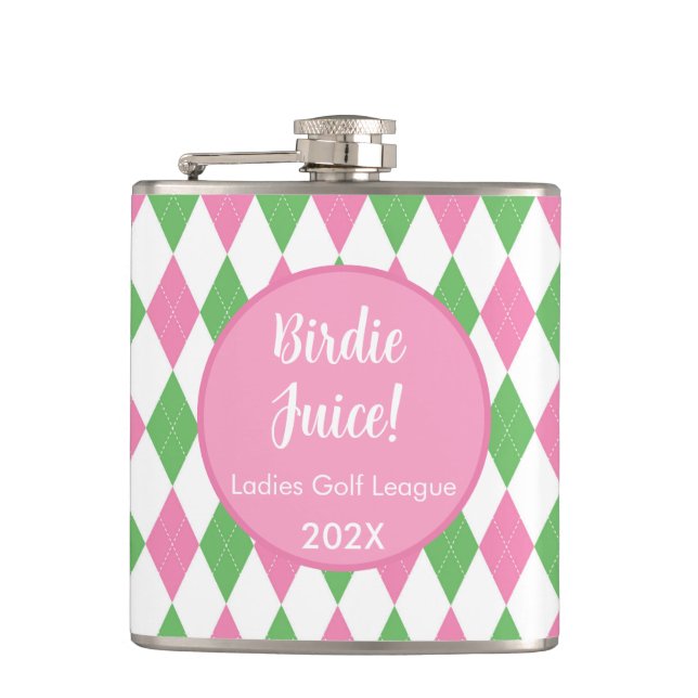 Ladies Golf League "Birdie Juice" Flask Fickplunta (Framsidan)