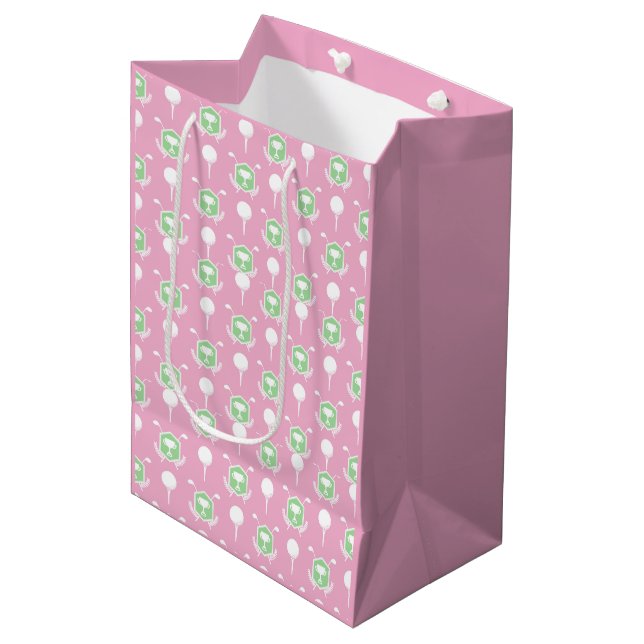 Ladies Golf League Gift Bag – Pink & Green (Framsidan Vinklad)