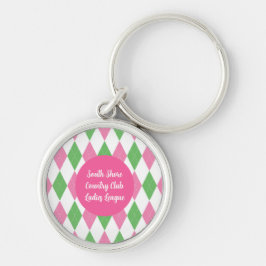 Ladies Golf League Keychain Rund Silverfärgad Nyckelring