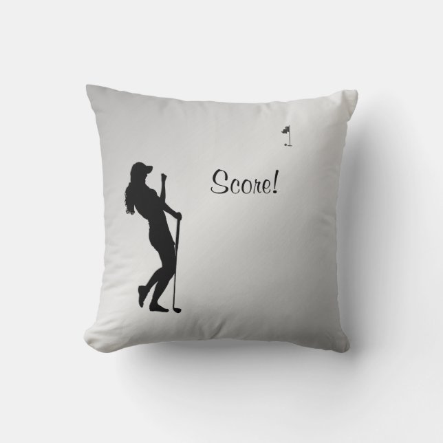 Ladies Golfer Personlig  Kudde (Framsida)