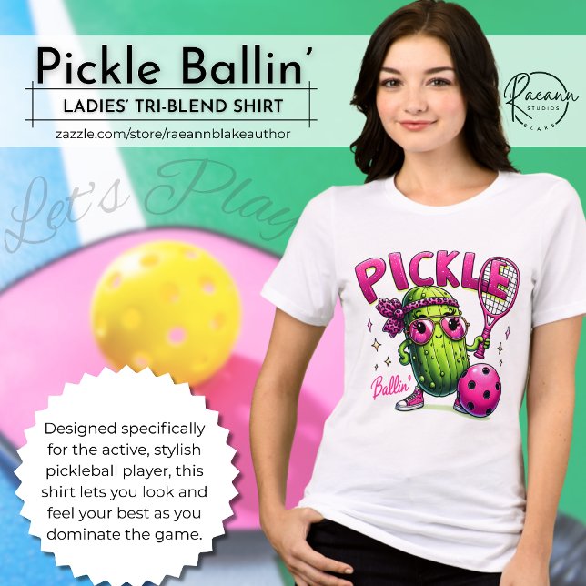 Ladies' Pickle Ballin' Tri-Blend Shirt T (Skapare uppladdad)