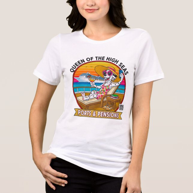 Ladies Queen of The High Seas - Framtryck T Shirt (Framsida)