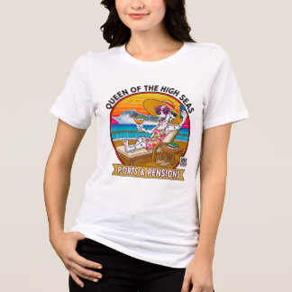 Ladies Queen of The High Seas - Front Print T Shirt
