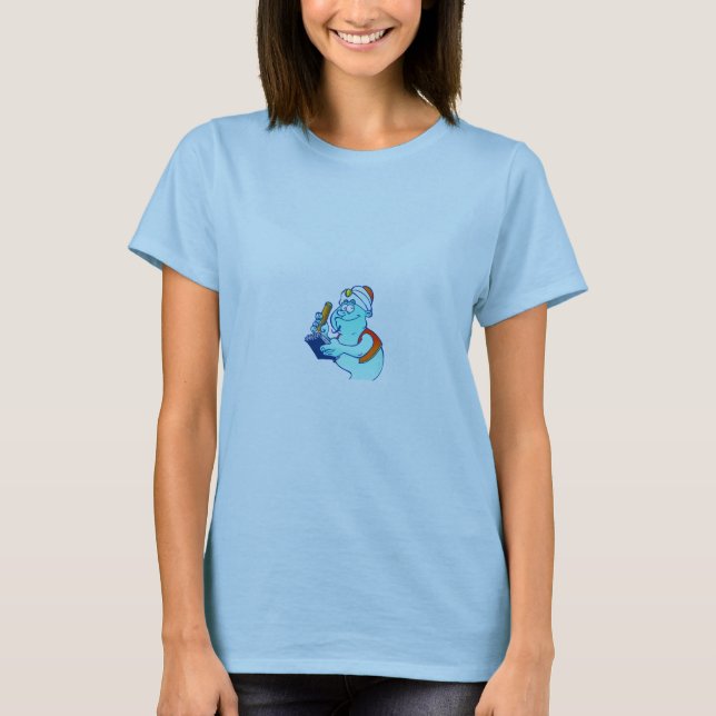 Ladies T-tröja för logotyp för livsmedelande i Tee Shirt (Framsida)