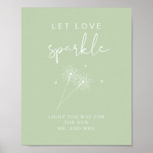 Ladin Vibrant Pastel Bröllop Sparkler - skicka av Poster