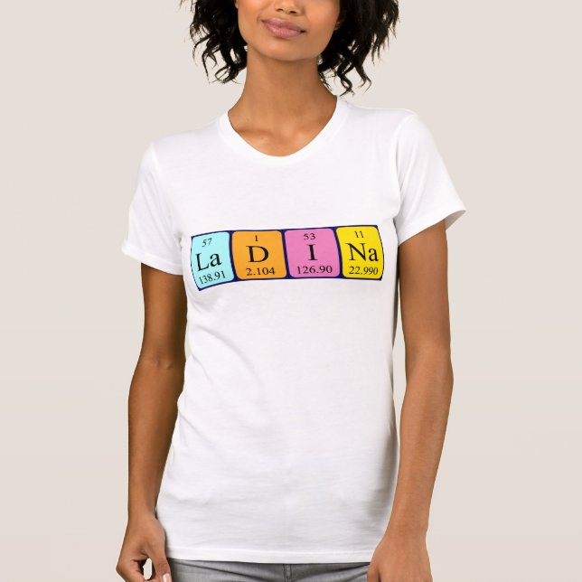 Ladina Periodisk bord namn-skjorta T-shirt (Framsida)