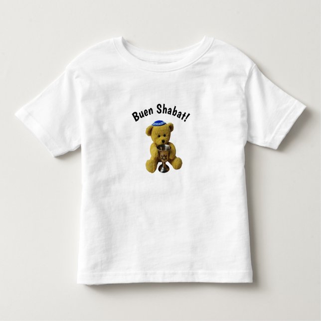 Ladino Shabbat Nalle T-Shirt (Framsida)