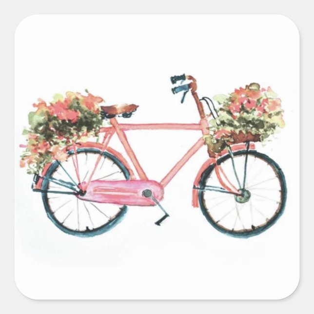 **LADIS BICYCLE" FYRKANTIGT KLISTERMÄRKE (Framsida)