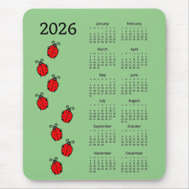 Ladiy Bugs 2026 Calendar Mousepad Musmatta