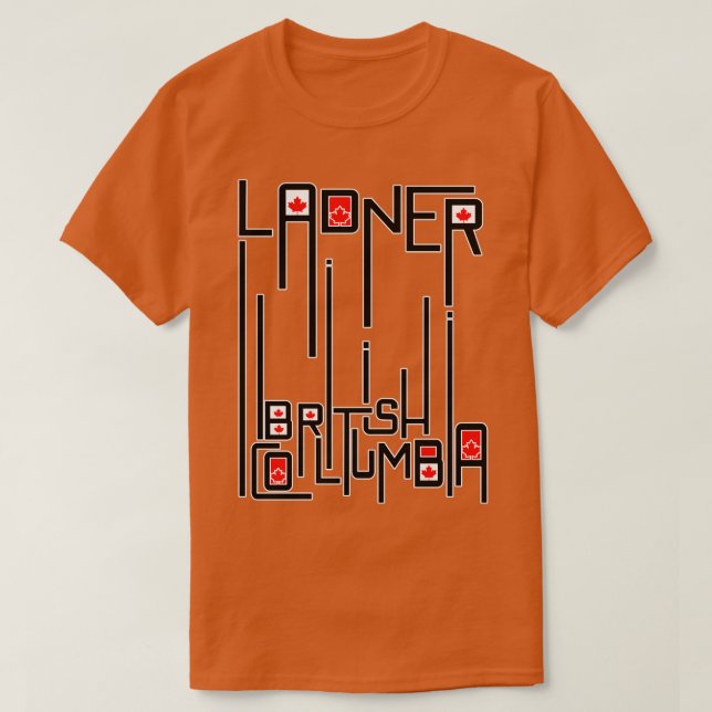 Ladner British Columbia Canada Flagga T Shirt (Design framsida)