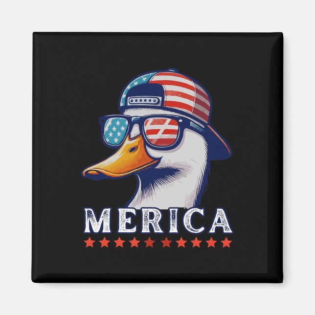 Lädny Patriotic Anka Älskare 4:e juli, Anka Magnet (Framsidan)