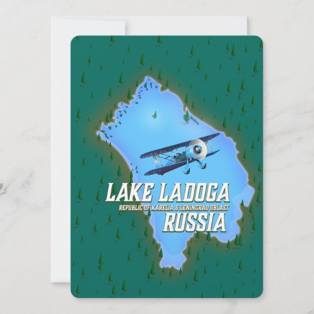 Ladogasjön rysk reseaffisch (Framsida)