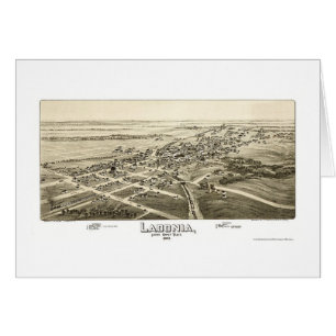 Ladonia panorama- karta för TX - 1891 Hälsningskort