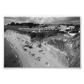 Ladram Bay Jurassic Kusten Devon England Fototryck