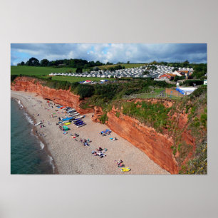 Ladram Bay Jurassic Kusten Devon Poster