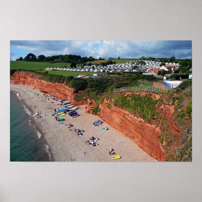 Ladram Bay Jurassic Kusten Devon Poster (Framsidan)