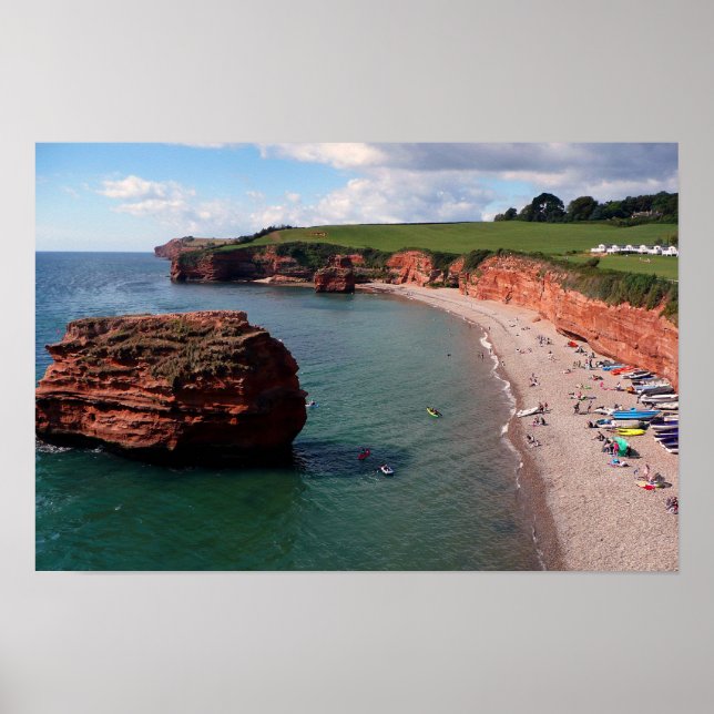 Ladram Bay Jurassic Kusten Devon Poster (Framsidan)