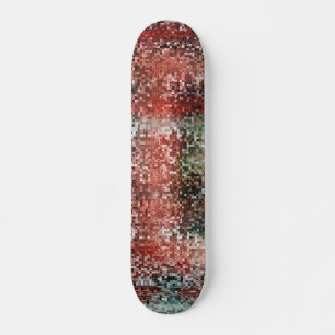 Ladrilho vermelho manchado com tinta spray mini skateboard bräda 18,5 cm