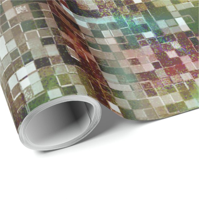 Ladrilho vermelho manchado com tinta spray presentpapper (Rullad Hörn)