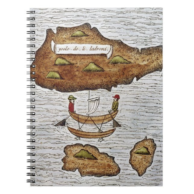 LADRONE-ÖARNA ANTECKNINGSBOK MED SPIRAL (Framsidan)
